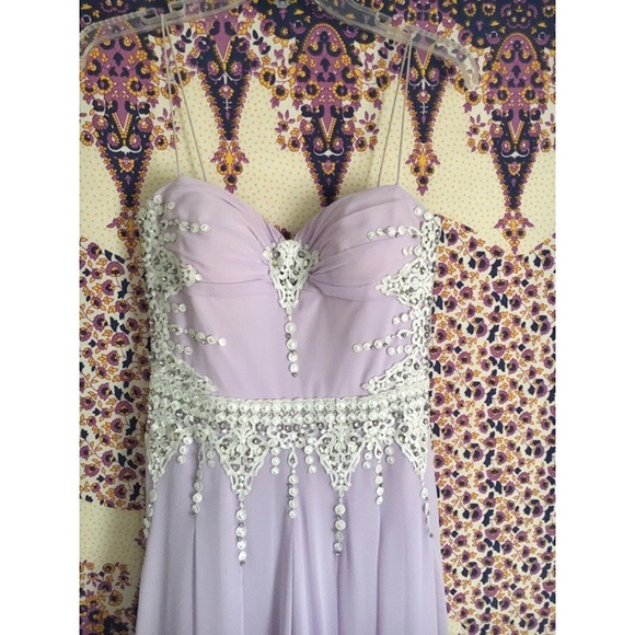 Beaded Sheer-Back Gown // - Picture 6 of 8